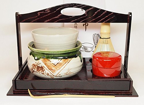Amazon | 手提げ水屋 茶道具セット 棗朱塗 | すいぎょく園 | 抹茶碗 通販
